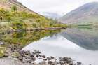 Wasdale Head, Seascale, Cumbria, England. Reflections on Wast Water lake in Lake District NP. Art Print